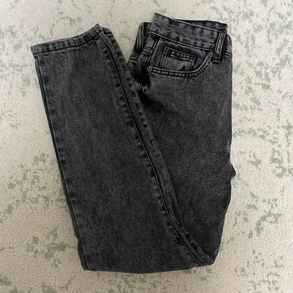 Nasty Gal Black High Waisted Mom Jeans